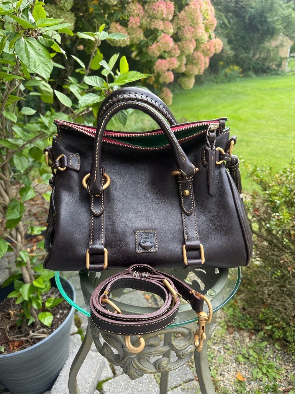 Dooney and Bourke Florentine brown T’Moro satchel